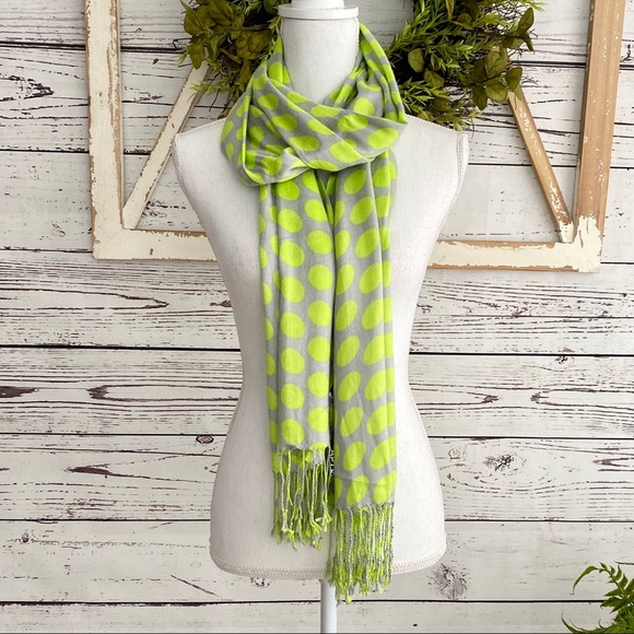 Apt. 9 Accessories - NEW Apt 9 Gray Green Polka Dot Scarf